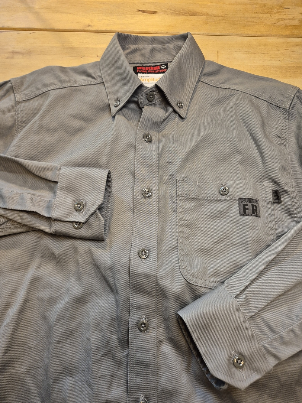 Wolverine FR Grey Long-Sleeve Work Shirt
